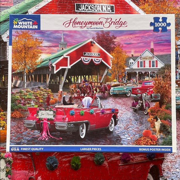 White Mountain Other - White Mountain Puzzles Honeymoon Covered Bridge 1000 Piece Puzzle